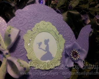 Listing for B. Sassy:  Boutique Custom Princess and the Frog/Tiana Tea Party  Invitations Set of 12