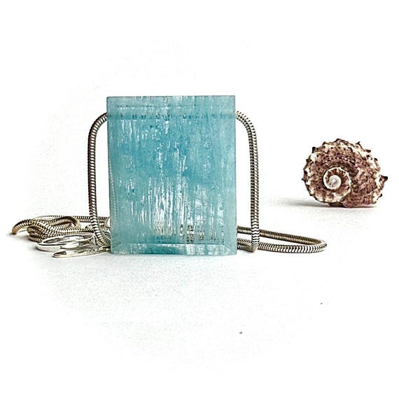 "Zaria" Aquamarine Slide Necklace