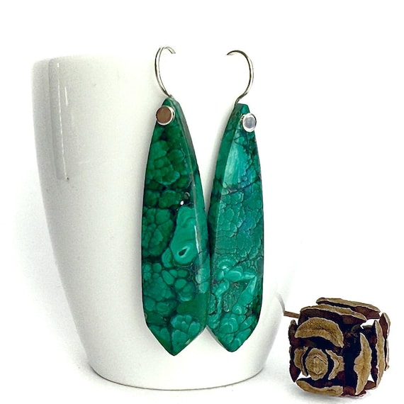 "Kayla” Malachite Earrings