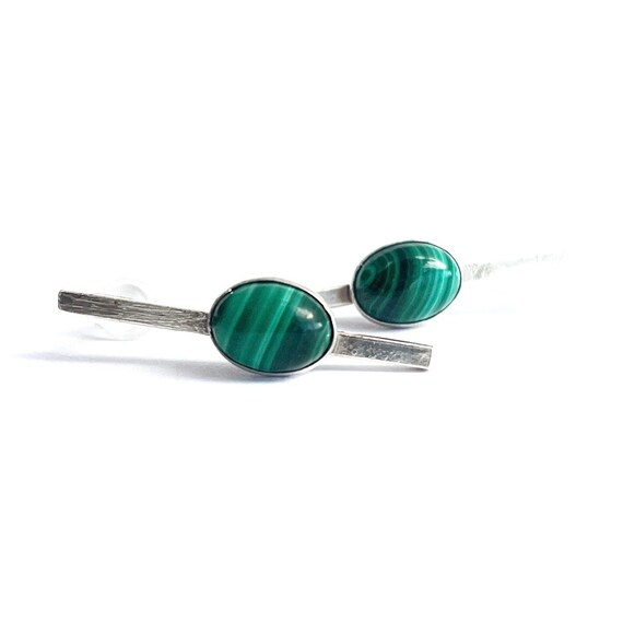 "Cille" Malachite Stud Earrings