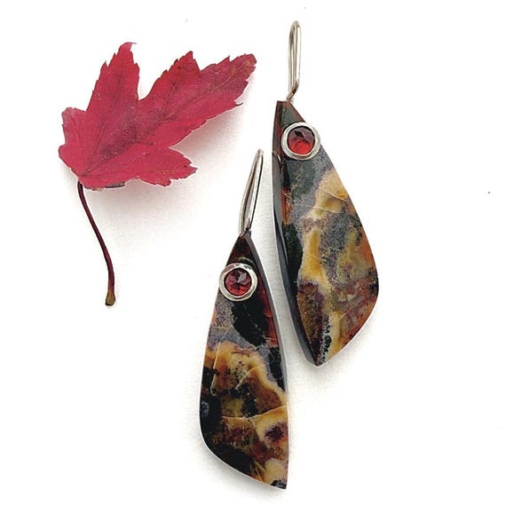 "Coco" Jasper & Garnet Earrings