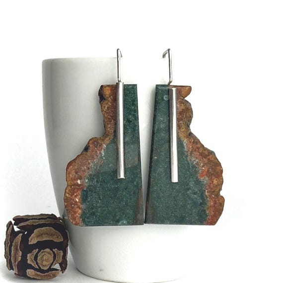 “Radha" Raw Jasper Earrings
