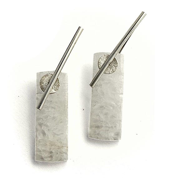 “Legacy” White Agate Earrings
