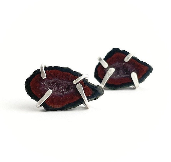 “Gertie” Geode Stud Earrings
