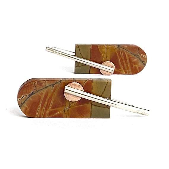 “Chelle” Jasper & Copper Earrings