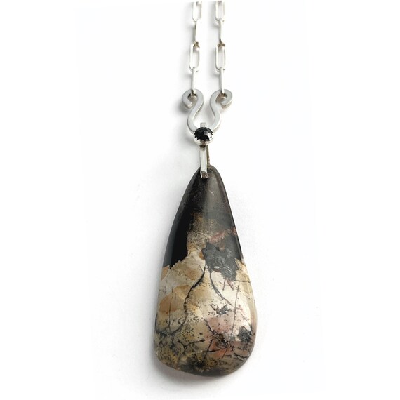 "Cleo" Jasper & Onyx Pendant Necklace