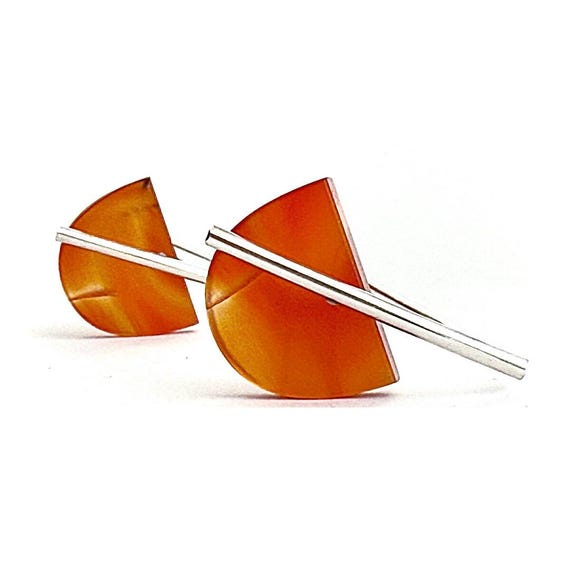 "Hestia II" Red Agate Earrings