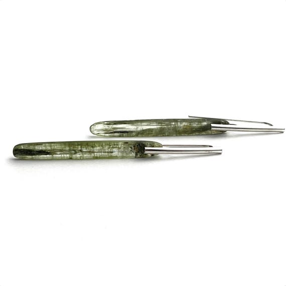 “Sylvia” Green Kyanite Earrings