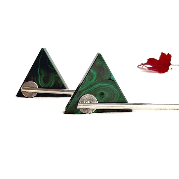"Fatima” Malachite Earrings