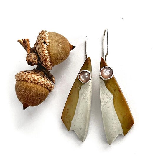 "McKenna" Jasper & Moonstone Earrings