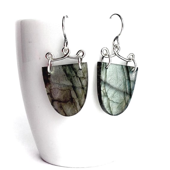 "Hazel" Labradorite Swing Earrings