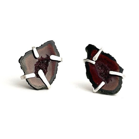 “Gertie” Geode Stud Earrings