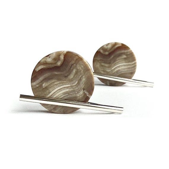 "Elswyth" Petrified Wood Earrings