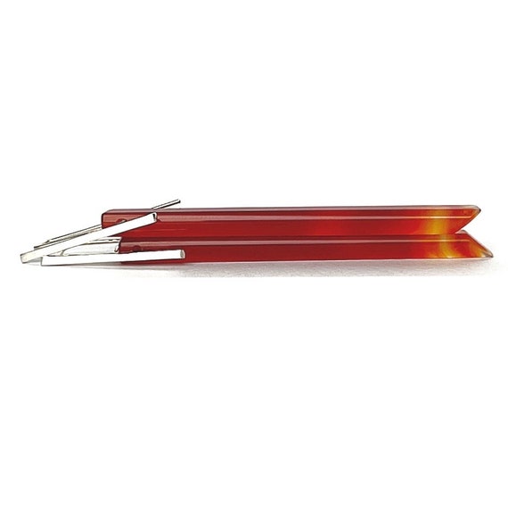 "Renee" Red Agate Bar Earrings