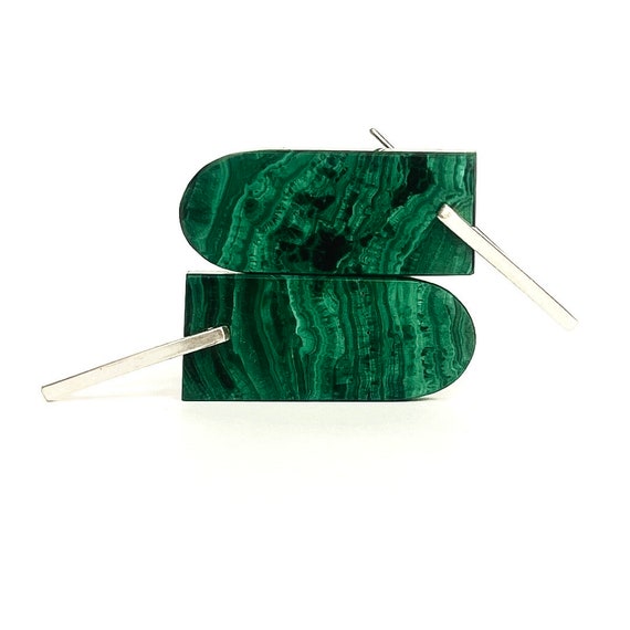 "Frieda” Malachite Earrings