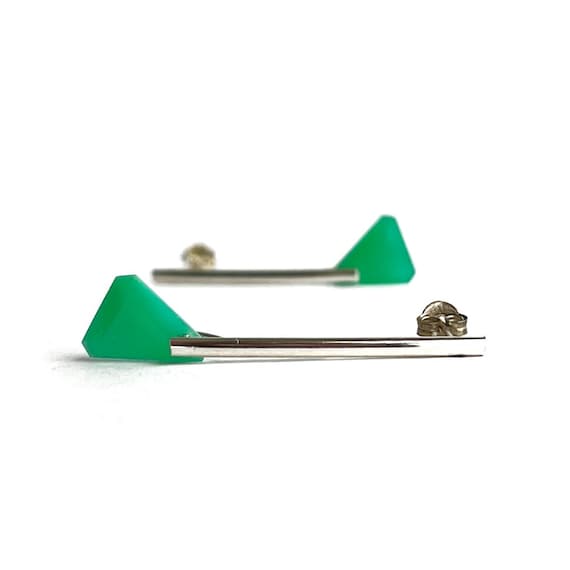 “Charmayne” Chrysoprase Earrings