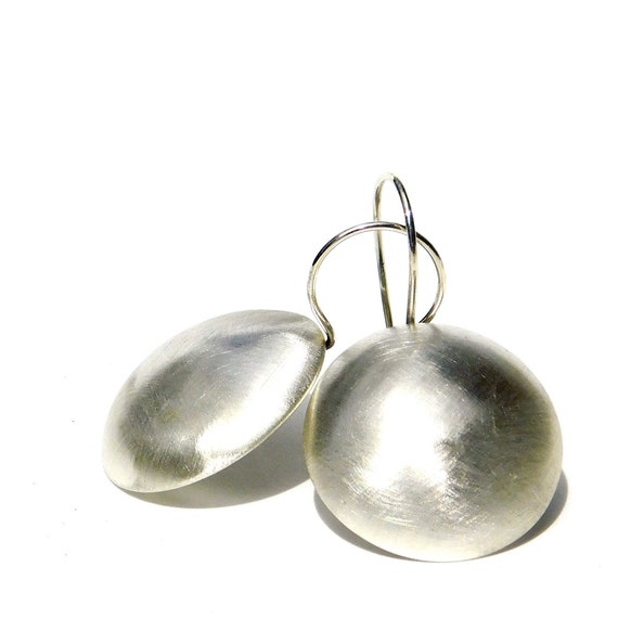 "Grandi Trucioli" Brushed Sterling Earrings