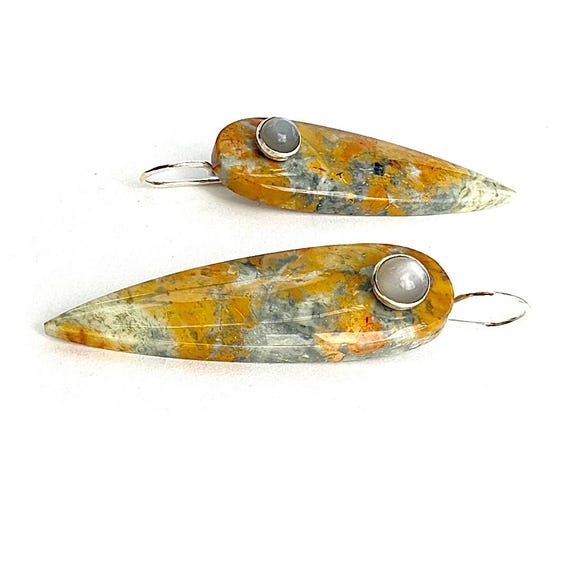 "Liora" Jasper & Moonstone Earrings
