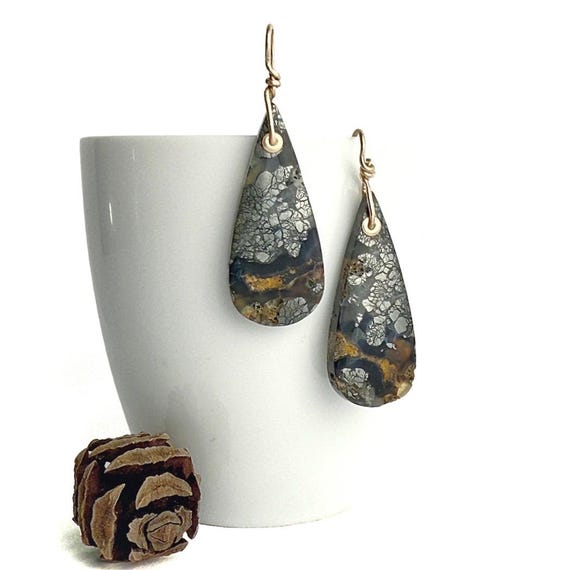 Audra 14k Gold Pyrite Earrings