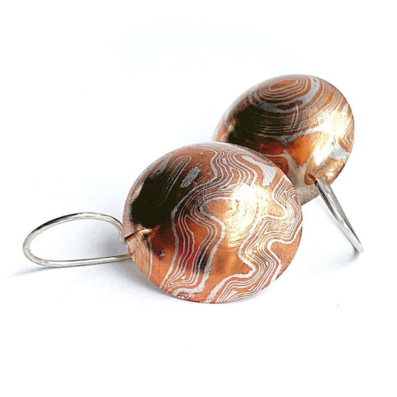 “Bright Masumi” Mokume Gane Earrings