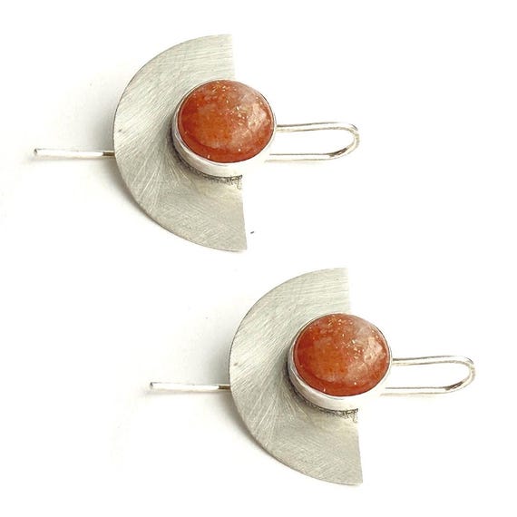 “Solina” Sunstone Fan Earrings