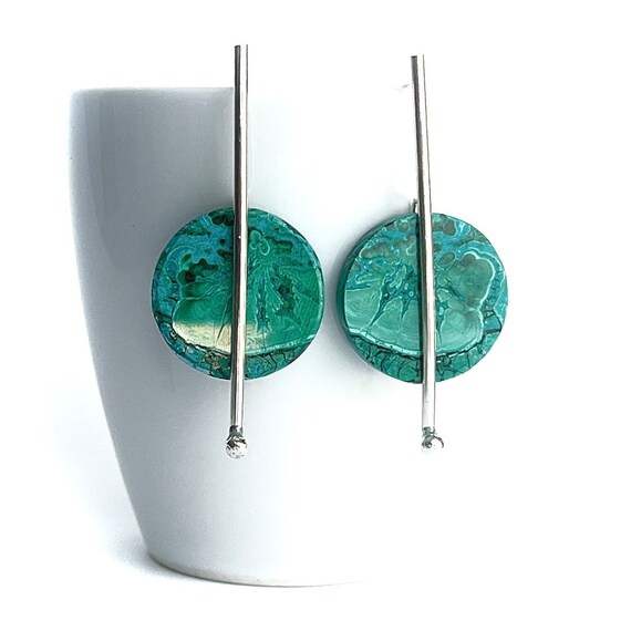 "Freya” Malachite Earrings