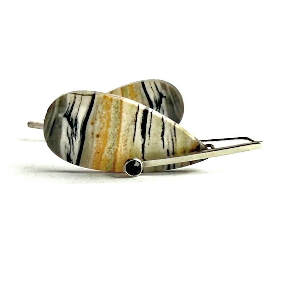 “Tavia”  Jasper & Onyx Earrings