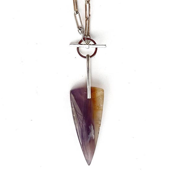 "Willa" Purple Chalcedony Necklace