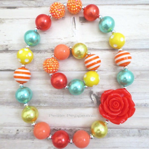 Baby Necklace, Girls Necklace Set, Baby Chunky necklace, Girls Jewelry, Necklace for kids, Necklace for Girls, Baby Girl Bracelet