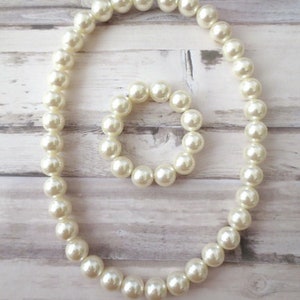 Pearl Baby Necklace, Necklace For Girls, Girl Chunky Necklace, No Clasp Necklace, Baby Girl Necklace, Toddler Necklace