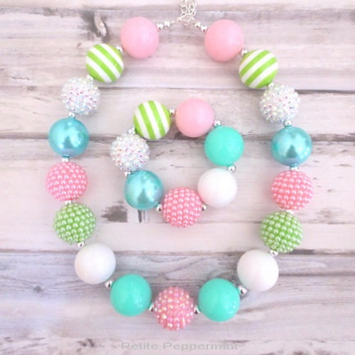 Girl Necklace Set Toddler Bead Necklace Toddler Jewelry Etsy