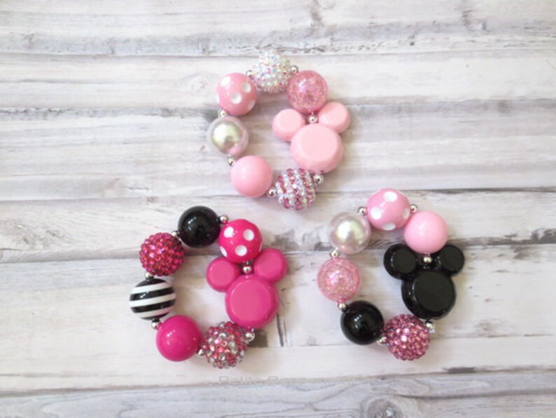Baby Chunky Bracelet Toddler Bracelet Girl Bracelet Minnie Etsy