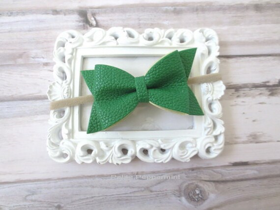 green baby headband