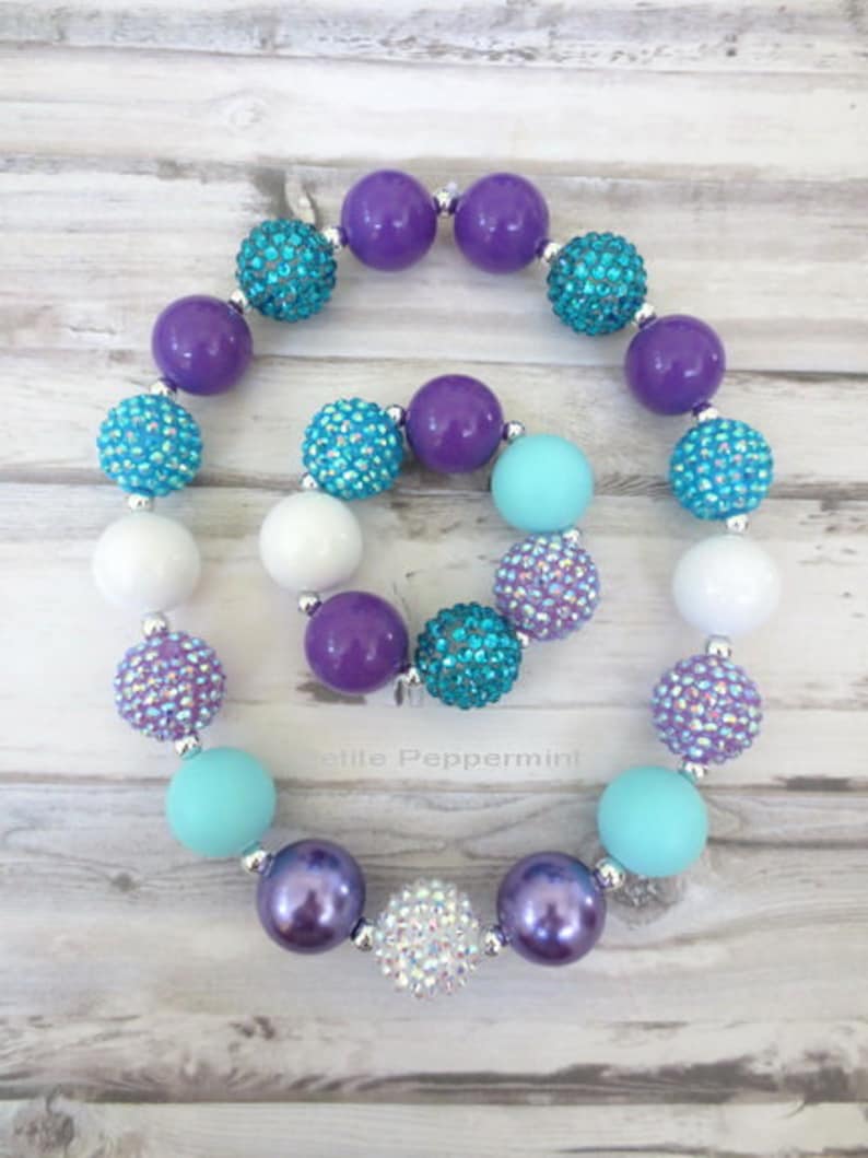 Baby Necklace Toddler Necklace Girl Necklace Chunky Bead Etsy