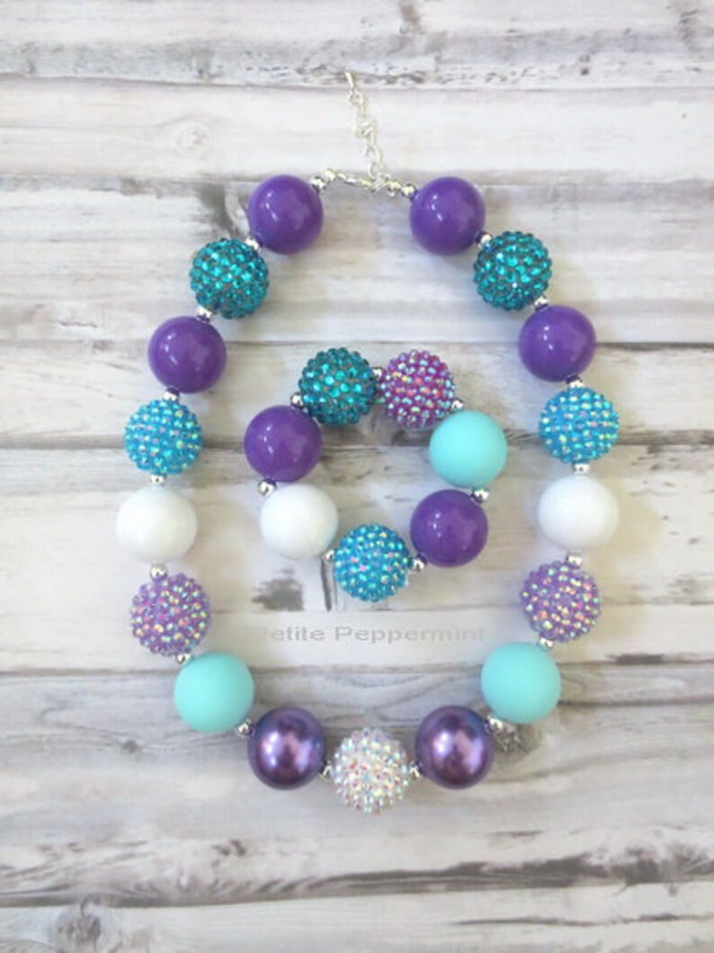 Baby Necklace Toddler Necklace Girl Necklace Chunky Bead Etsy