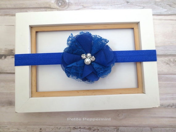 royal blue baby headband