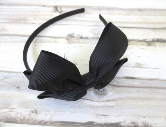 Black Baby Bow Headband Baby Headband Girl Headband Etsy Black Baby Bow Headband Baby Headband Girl Headband Etsy