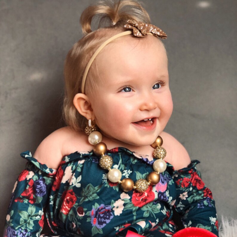 Baby Chunky Necklace Necklace for Girls Baby Girl Necklace Etsy