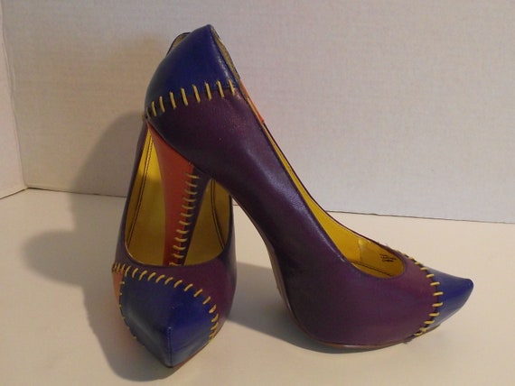 Chinese Laundry Patchwork Leather Pointy Toe Lace… - image 2