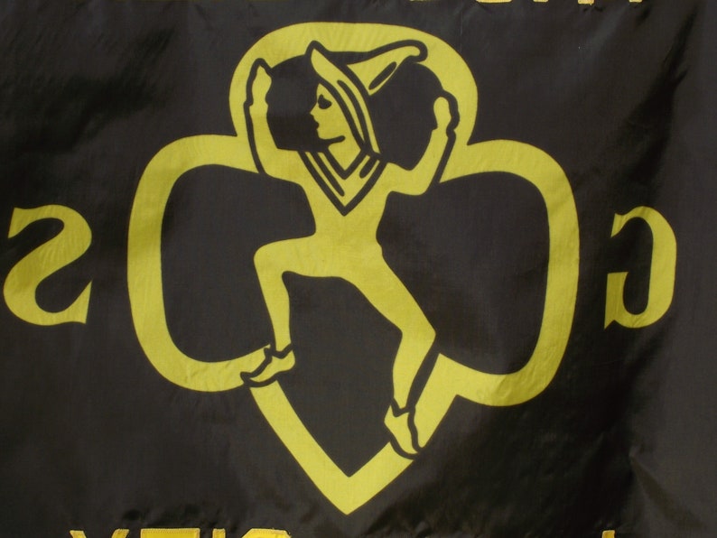 Vintage Girl Scout Brownie Flag Lake City Michigan Troop 327 Etsy