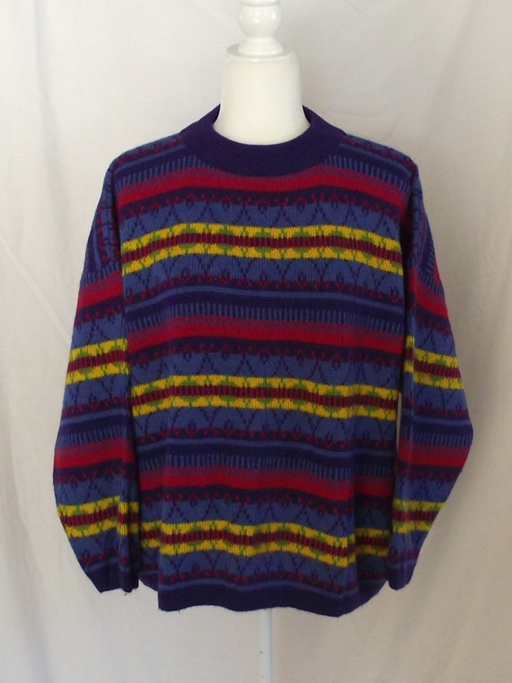 1980’s NAF NAF Pullover Sweater Rolled Shoulder Br