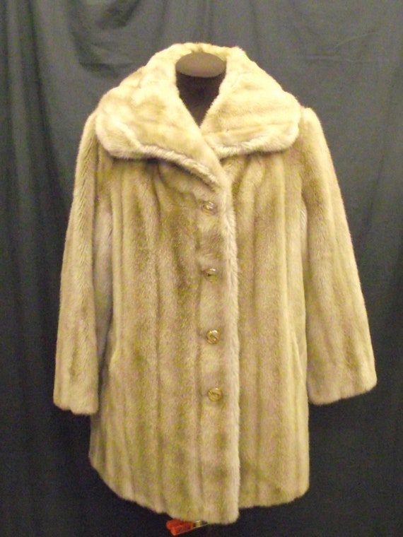 1930-40’s Urgo Tissavel Paris Faux Mink Fur Coat L