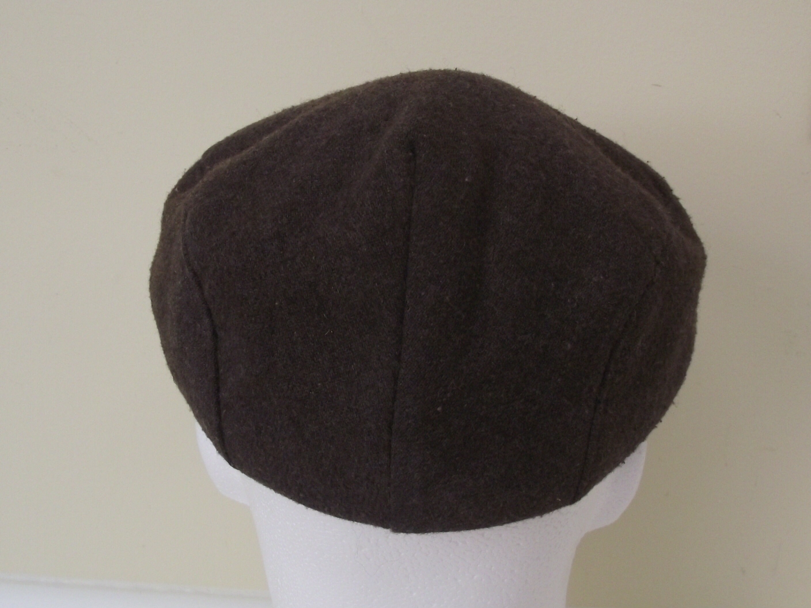 Brown Wool Tweed Andy Capp Old Newsboy Depression Cap/hat Hipster