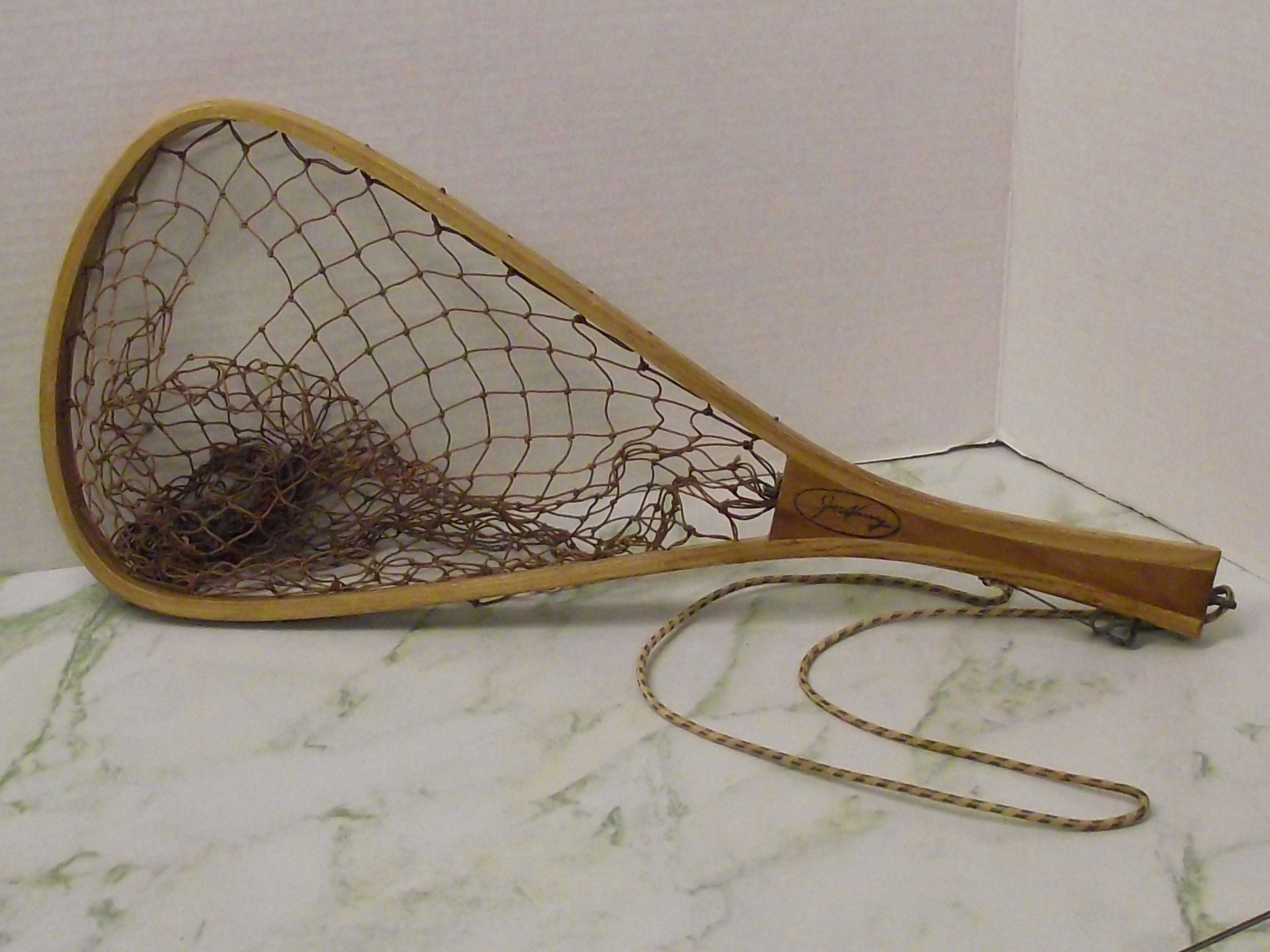 Jim Haney Hand Held Landing Net Bend Wood Antique Fishing Tackle Rustic  Cabin Primitive Cottage Décor Recreation Room Sporting Collectible 
