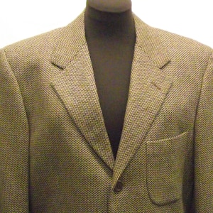 Cerruti Cashmere & Wool 3 Button Front Tweed Sport Coat Sz 50 Jacket Country Rustic Barn Wedding Work School Holidays Made In Italy Unisex