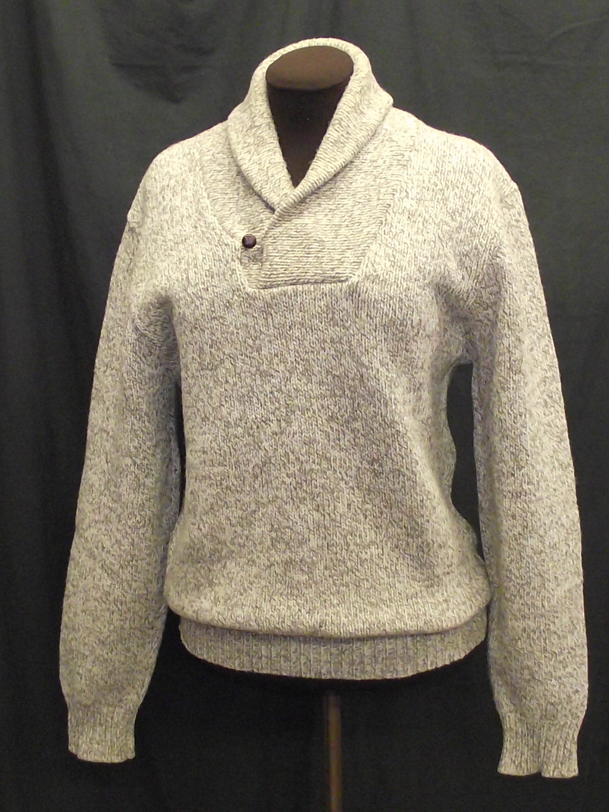 ★LORES★ Herringbone Collar Pullover Brown Herringbone Polo-Collar Sweater