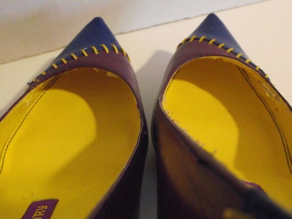 Chinese Laundry Patchwork Leather Pointy Toe Lace… - image 7