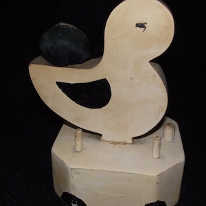 1930’s Rustic Folk Art Wood Sewing Bird Table Top Display Crafters Dream Quilters Must Have Rustic Primitive Collectible Cabin Décor