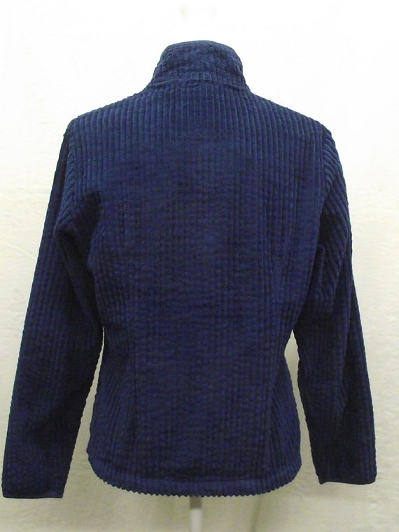 Vintage Woolrich Jacket Prussian Blue Large Ribbe… - image 8