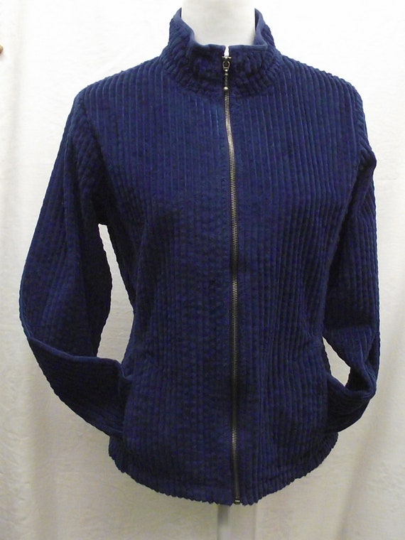 Vintage Woolrich Jacket Prussian Blue Large Ribbe… - image 4